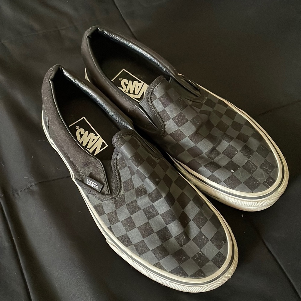 Slip on checkered vans